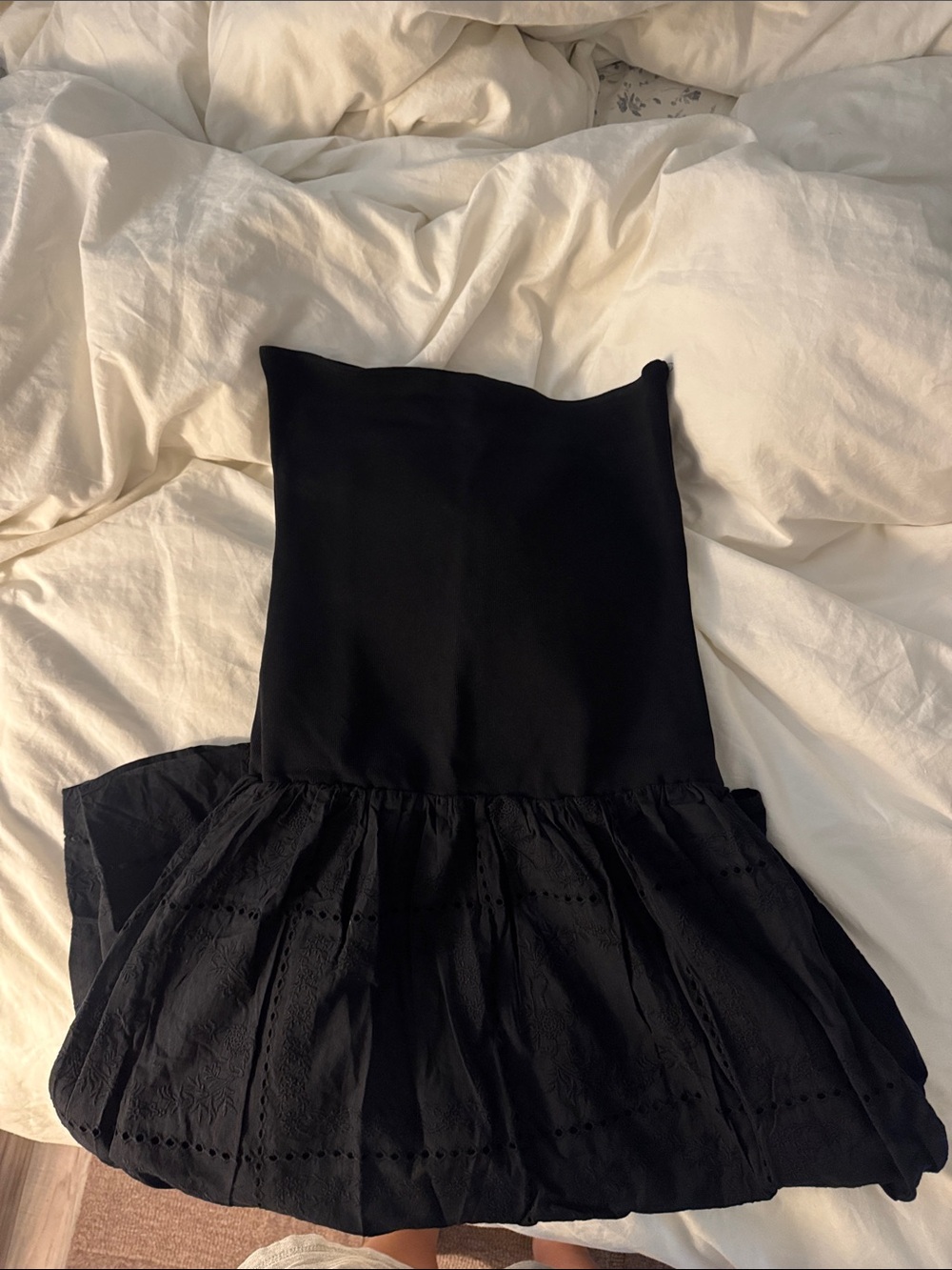Strapless Black Midi Dress - Picture 4 of 4
